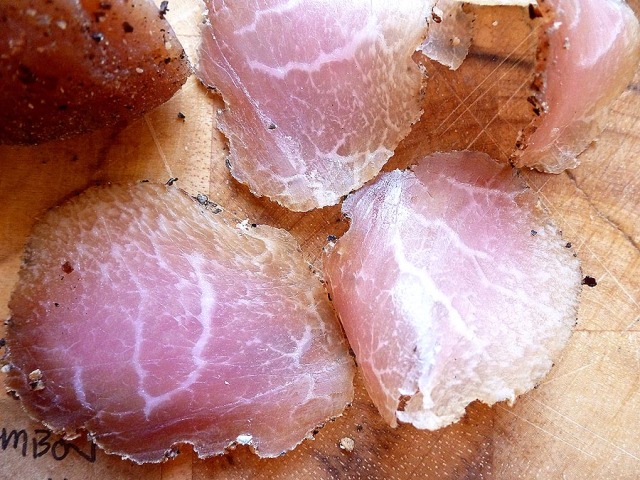 A very sophisticated nibble, slices of noix de jambon are at home on any charcuterie plate